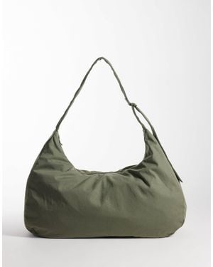 Weekday Grand cabas en nylon - kaki - Vert
