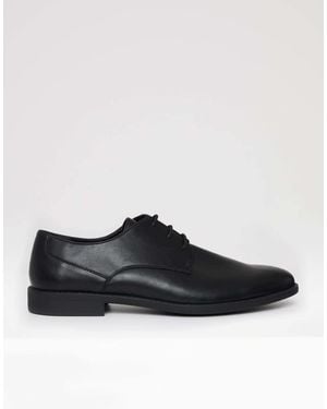 Threadbare Lace Up Derby Shoes - Black