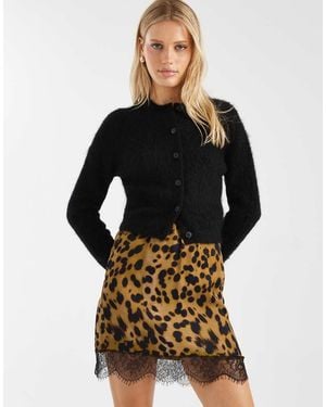 ASOS Lace Trim Mini Skirt - Black