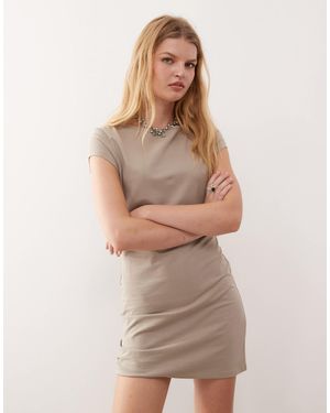 Collusion 90S Mini Cap Sleeve Dress - Brown