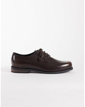 ASOS Lace Up Derby Shoes - Brown