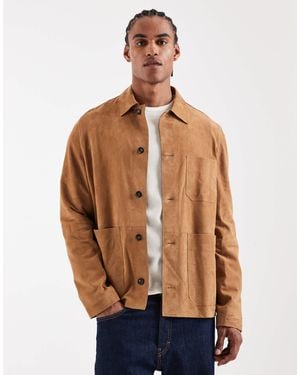 Tommy Hilfiger Premium Suede Chore Jacket - Blue
