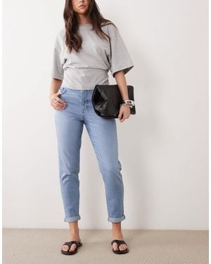 New Look – tori – mom-jeans - Blau