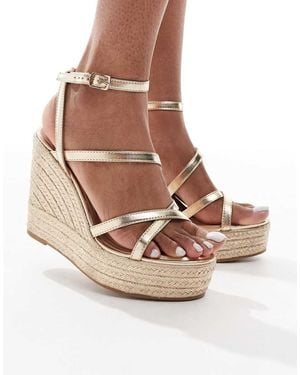 New Look Strappy Wedge Espadrilles - Natural