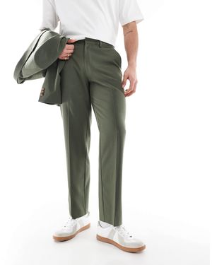 ASOS – gerade geschnittene anzughose - Grün