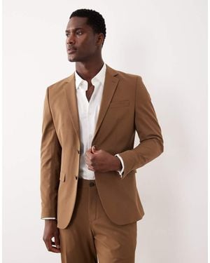 SELECTED Slim Fit Blazer - Brown