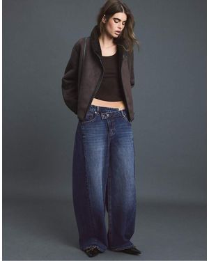 Stradivarius Giacca Avvolgente Double-Face - Blu