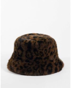 Accessorize Faux Fur Bucket Hat - Black