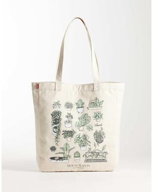 Levi's Everyday Tote Tas Met Grafische Print - Wit