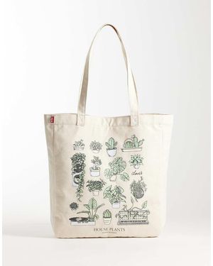 Levi's Tote Quotidiana Con Grafica A Pianta - Bianco