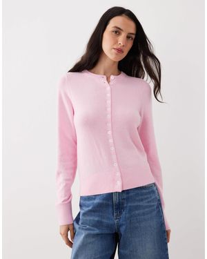 ASOS – figurbetonte strickjacke - Pink