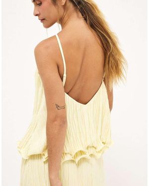 NA-KD Halterneck Wire Top - Yellow
