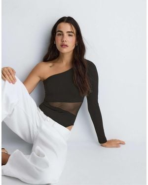 Stradivarius – asymmetrischer body - Schwarz