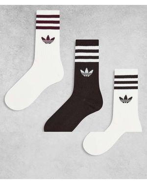 adidas Originals 3 Pack Crew Socks - White