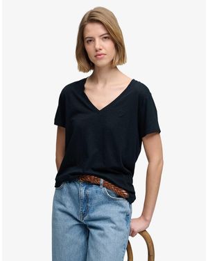 Superdry – studios – t-shirt - Blau