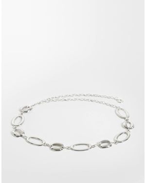 JJXX Oval Ring Chain Belt - Natural
