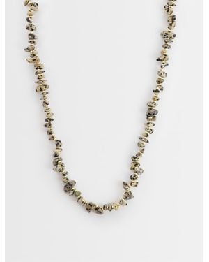 ASOS Necklace With Semi-precious Dalmatian Stones - Metallic