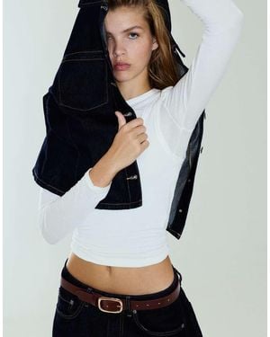 Pull&Bear Cintura Con Fibbia Sottile - Grigio