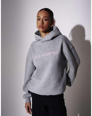 South Beach Sudadera Con Capucha Y Bordado "Made - Gris