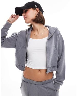 Stradivarius Co-Ord Soft Touch Hoodie - Grey