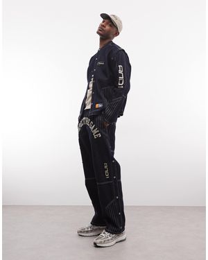 AND1 Respect The Game Contrast Stitch Jeans Co-ord - Blue