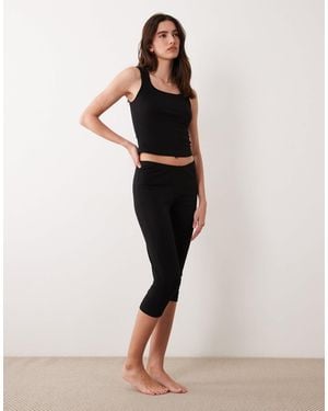 ASOS – mix & match – pyjama-caprihose - Natur