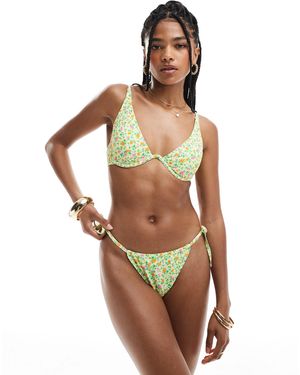 New Look – seitlich gebundene bikinihose - Mehrfarbig
