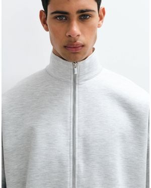 ASOS Extreme Oversized Funnel Neck Zip Through - White