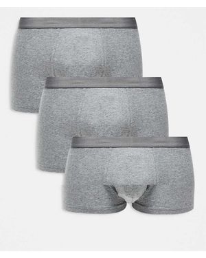 ARKET Pack De 3 Calzoncillos Tipo Bóxer Jaspeado Premium De - Gris