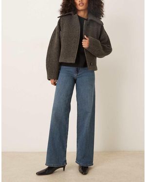 Jdy Vaqueros De Talle Alto Y Pernera Ancha Moon De - Azul