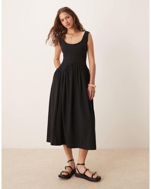 black corset dress long BLACK CORSET STRUCTURED TRUMPET GOWN