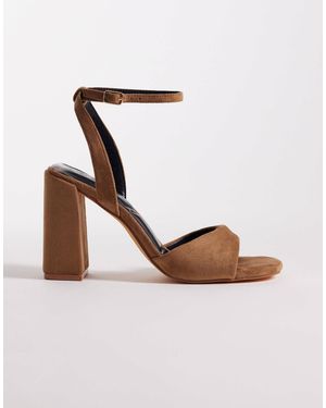 SEQWL Block Heeled Sandal - Natural