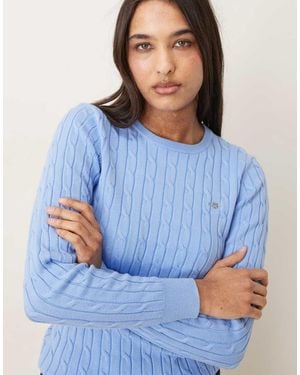 GANT Cable Knit Jumper - Blue