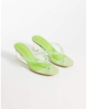 Glamorous Jelly Sandalen Met Sleehak - Groen