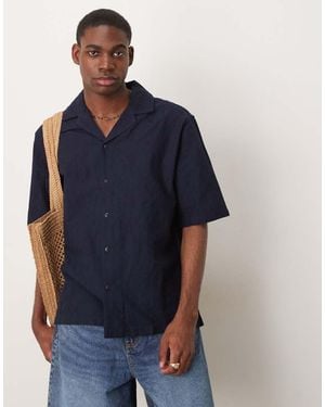 Mango Revere Collar Regular Fit Shirt - Blue