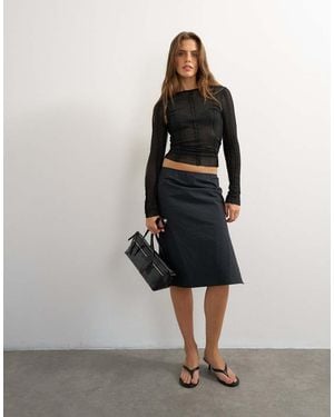 TOPSHOP Gonna Tecnica Lunghezza Anni '90 Nera - Nero