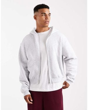 Cotton On Cropped Zip Up Hoodie - White