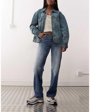 Weekday Arrow Low Waist Straight Leg Jeans - Blue
