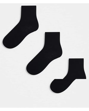 Monki Set Van 3 Paar Enkelsokken - Blauw