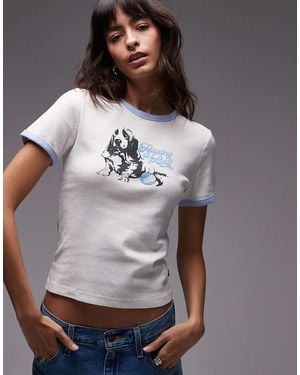 Levi's Rickie Ringer Tee With Dog Graphic - Grey