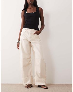 ASOS Turn Up Barrel - Natural