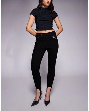 River Island High Rise Skinny Stirrup Jeans - Blue