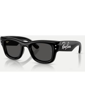 Ray-Ban Gafas De Sol Negras Con Montura Cuadrada Gruesa Con Strass Y Lentes Negras Wayfarer Puffer Crystal Edition De -Negro