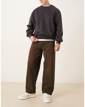 ASOS Loose Straight Jeans - Brown
