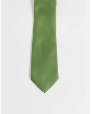 ASOS Textured Satin Tie - Green