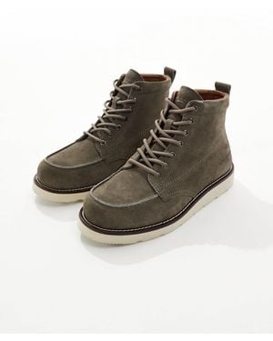 Jack & Jones Suede Lace Up Boot - Brown