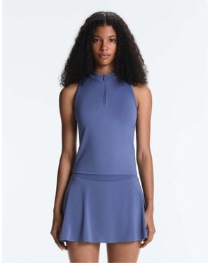 Oysho Sleeveless Half-zip T-shirt - Blue