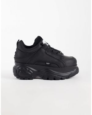 Buffalo Classic Leather Platflorm Sneakers - Black