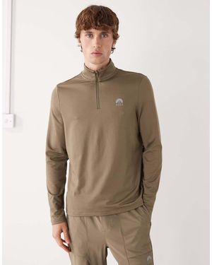OOSC Elite Activewear 1/4 Zip Top - Natural