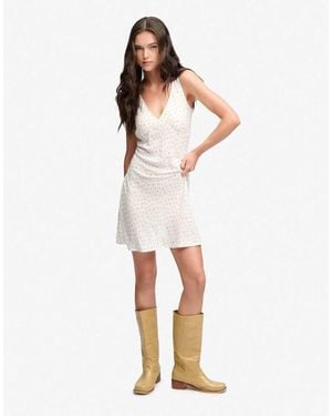 Superdry Printed Sweetheart Mini Dress - White